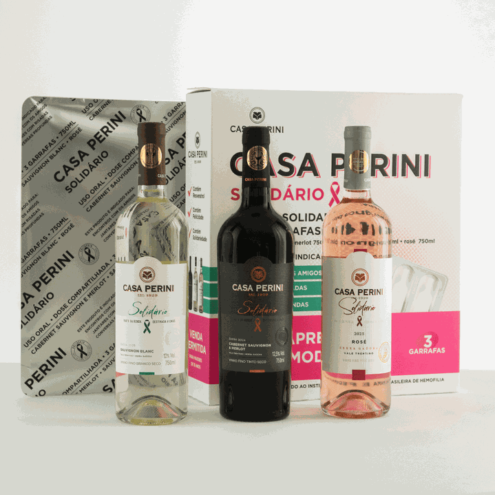 BOX VINHO SOLIDARIO (3X750ML) - CASA PERINI - 1