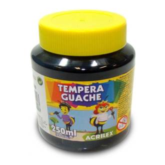 TINTA GUACHE 250ML  - PRETO - UN - ACRILEX