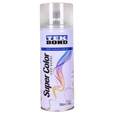 SPRAY TEKBOND SUPER COLOR ACABAMENTO BRILHANTE VERNIZ 350ML