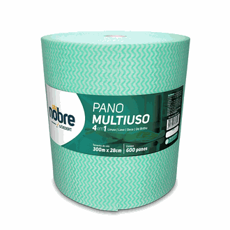 PANO MULTIUSO ROLO 28CM X 300M - 33253 - VERDE - UN - NOBRE