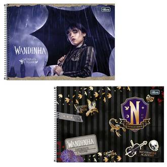 CADERNO DESENHO CAPA DURA 80FLS - ESPIRAL - WANDINHA - PCT 4 - TILIBRA
