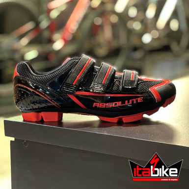 Sapatilha Absolute MTB Preta e Vermelha