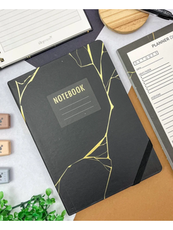 CADERNO DE ANOTAÇÃO A5 C/PAUTA - 96FL - SK2059 - BLACK GOLD - UN - SKYPAPER