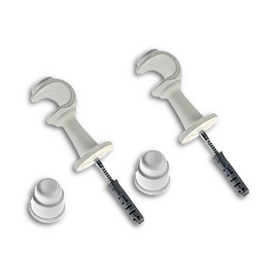 KIT DE SUPORTE PARA VARÃO DE CORTINA 19MM BRANCO