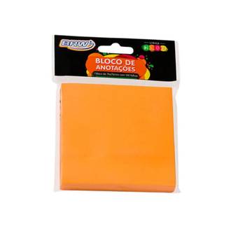 BLOCO ANOTACOES SMART NOTES 100F - 76X76 - BA7672 - LARANJA NEON - UN - BRW