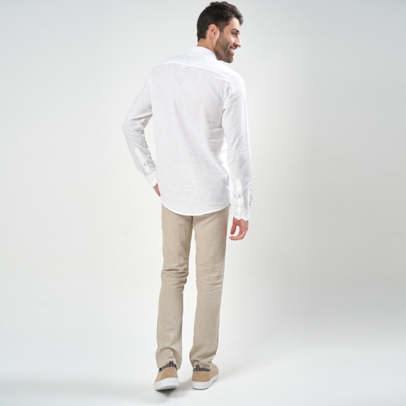 CAMISA LINHO MANGA LONGA BRANCA PADRÃO