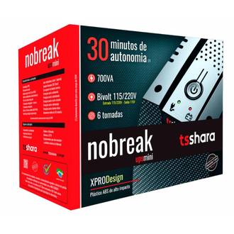 NOBREAK 700VA BIVOLT UPS MINI - 6 TOMADAS - 4541 - UN - TS SHARA