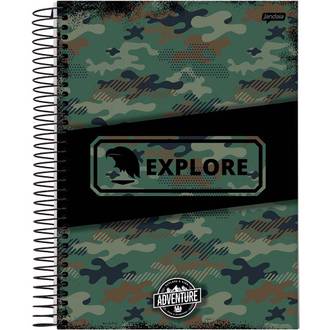 CADERNO UNIV CAPA DURA 10X1 160FLS - ADVENTURE - UN - JANDAIA