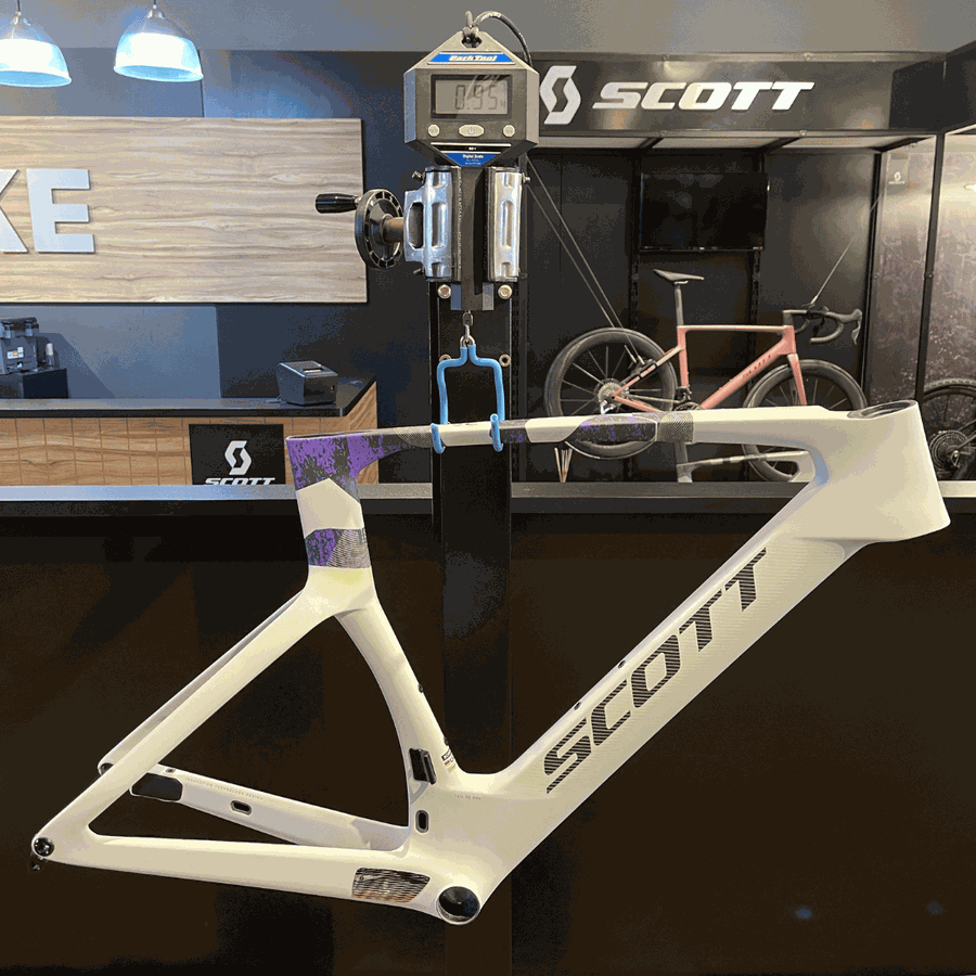 Quadro SCOTT em Carbono FOIL HMX branco camuflado