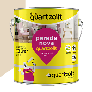ACRÍLICO QUARTZOLIT PAREDE NOVA ECONÔMICO PALHA 3.6L