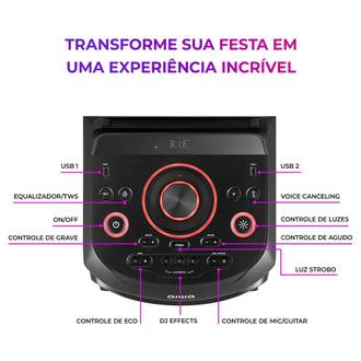 CAIXA DE SOM BT 2300W - TORRE - AWS-T2W02 -  - PRETO - UN - AIWA