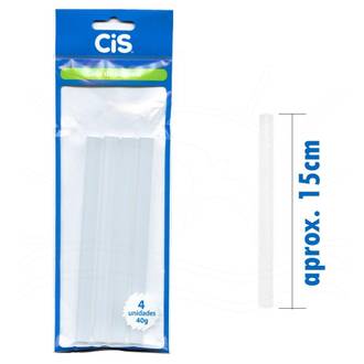 COLA TRANSPARENTE P/ PISTOLA C/4 - 40G - UN - CIS
