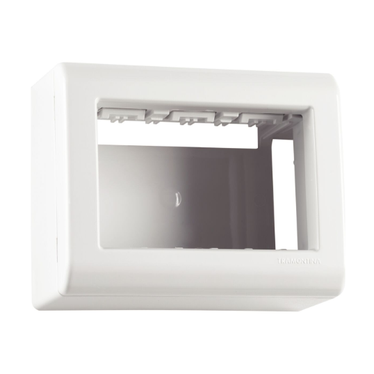 Caixa de Sobrepor 3 Postos Tramontina LizFlex Branca BRANCO