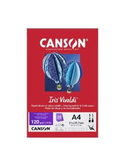 PAPEL IRIS VIVALDE 120G 25FL A4 - VERMELHO ESCURO - UN - CANSON