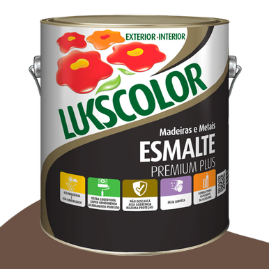 ESMALTE SINTÉTICO LUKSCOLOR BASE SOLVENTE ALTO BRILHO TABACO 3.6L