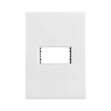 PLACA 1 POSTO HORIZONTAL 4X2 TRAMONTINA LIZ BRANCO BRANCO