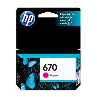 CARTUCHO DE TINTA 670 MAGENTA CZ115AB - UN - HP