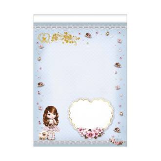 CADERNO COLADO PAPEL CARTA 50FLS - 395421 - JOLIE - PCT 8 - TILIBRA