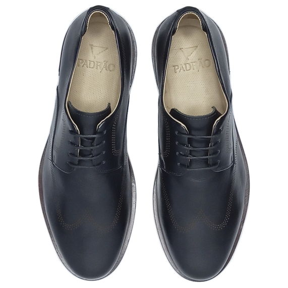 SAPATO MASCULINO ESPORTE BROGUE PRETO PADRÃO 