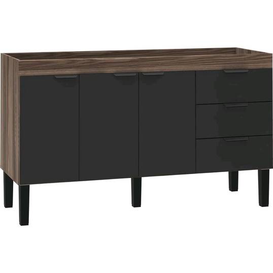 GABINETE MDF PARA COZINHA COZIMAX FLAMINGO 1.50 M TAMARINDO/PRETO