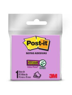 POST IT BLOCO ADESIVO 654 45F - 76X76 - ROXO ESCURO - UN - 3M