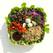 Salada cogumelos, arroz 7 grãos, mozzarella de búfala, repolho roxo, tomate e cebola assados, mix de sementes, manjericão, salsa, mix de folhas, molho missô gergelim e gengibre - 1