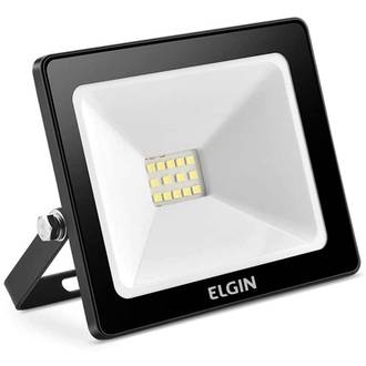 REFLETOR LED 10W BIVOLT 6500K - 48RPLED10G00 - PRETO - UN - ELGIN