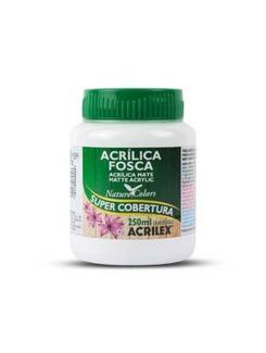 TINTA ACRILICA FOSCA 250ML  - BRANCO - PCT 3 - ACRILEX
