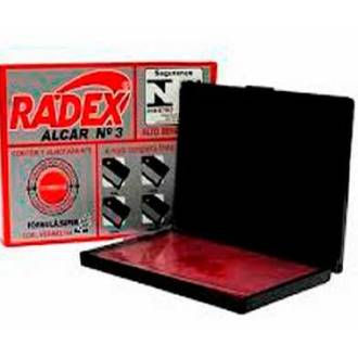 ALMOFADA P/ CARIMBO N3 COM TINTA - VERMELHO - UN - RADEX