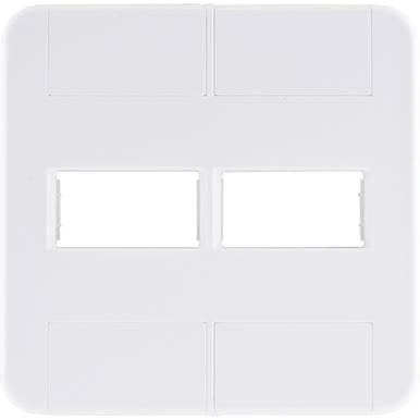 PLACA TRAMONTINA LINHA TABLET 4X4 2 POSTOS HORIZONTAIS  BRANCO