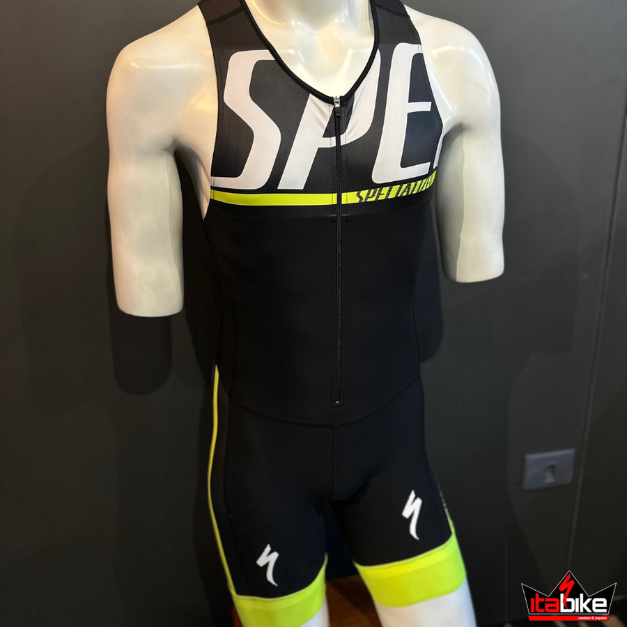 Macaquinho Specialized Triathlon Preto e Amarelo