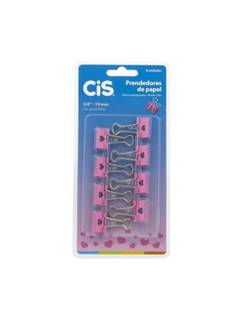 PRENDEDOR DE PAPEL 19MM C/8 CORACAO - UN - CIS