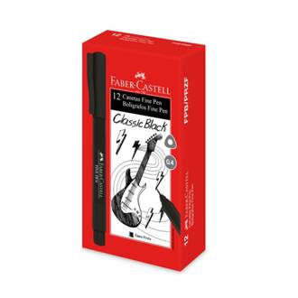 CANETA FINE PEN 0,4MM - COLORS - PRETO - CX 12 - FABER