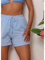 SAÍDA DE PRAIA SHORT NA SEDINHA AZUL COLEÇÃO AO MAR - 3