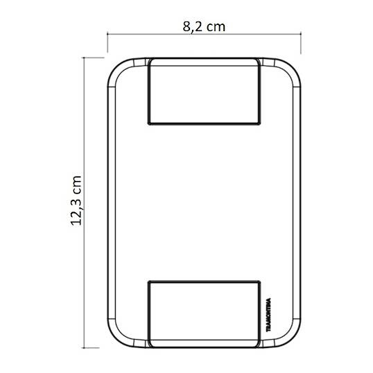 PLACA TRAMONTINA LINHA TABLET 4X2 CEGA BRANCO
