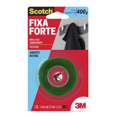 FITA DUPLA FACE 3M TRANSPAR. 12MM X 2.0M