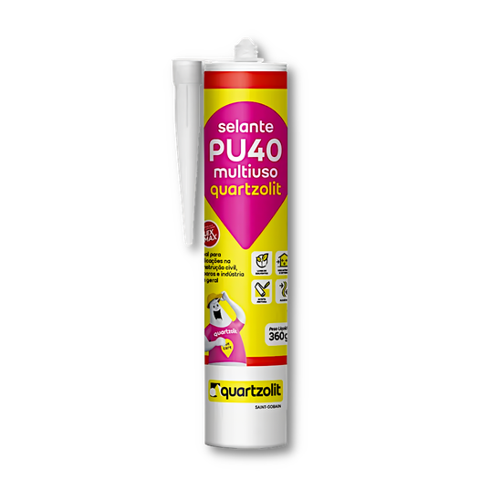 SELANTE PU40 QUARTZOLIT MULTIUSO PRETO 360g