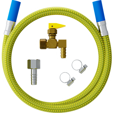 KIT PARA INSTALAÇÃO DE GÁS FLEXÍVEL 1.20 M 1/2 X 1/2 BLUKIT