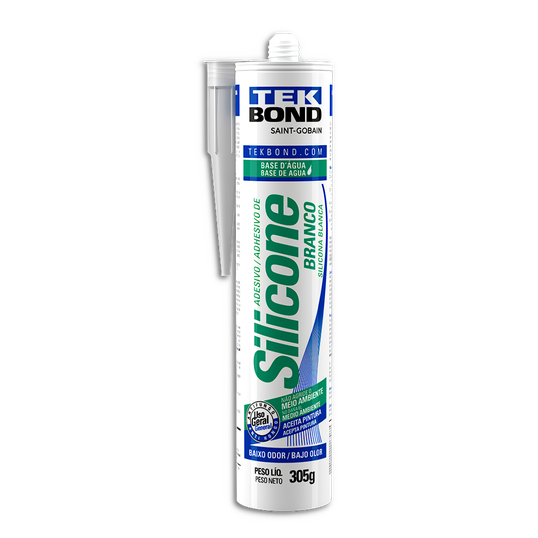 SILICONE BASE ÁGUA USO GERAL TEKBOND BRANCO 305g