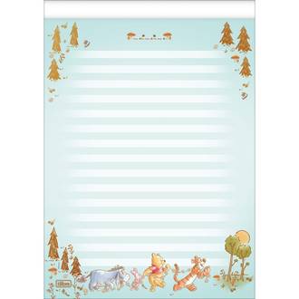 CADERNO COLADO PAPEL CARTA 50FLS - 395455 - POOH - UN - TILIBRA
