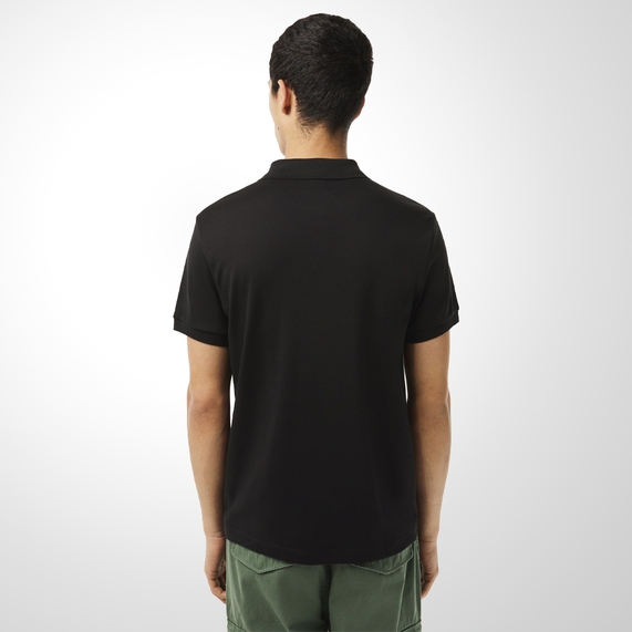 POLO MASCULINA REGULAR PRETA LACOSTE
