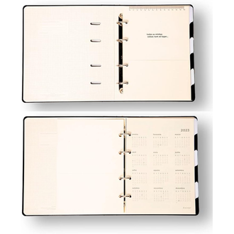 CADERNO ARGOLADO CLASSICA 17X24 / PRETO - UN - CICERO