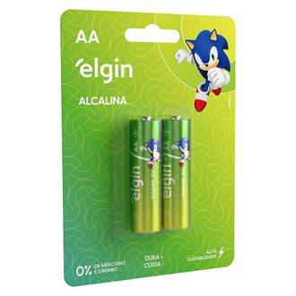 PILHA ALCALINA PEQUENA AA C/2 - 82152 - UN - ELGIN