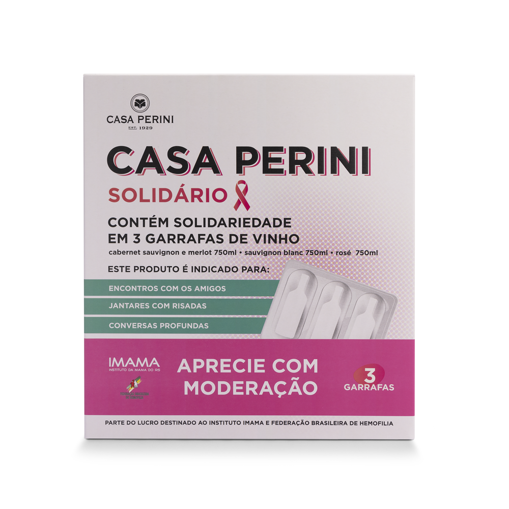 BOX VINHO SOLIDARIO (3X750ML) - CASA PERINI