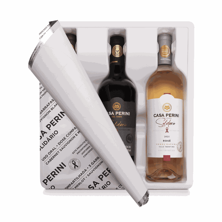 BOX VINHO SOLIDARIO (3X750ML) - CASA PERINI - 3