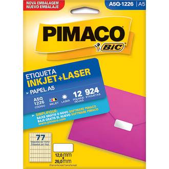 ETIQUETA INKJET/LASER A5 12FL A5Q-1226 - 12X26 - UN - PIMACO