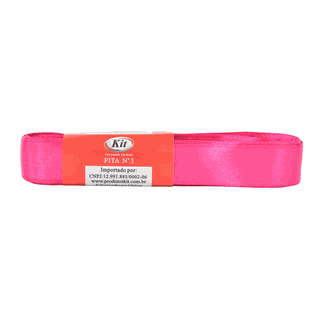 FITA CETIM Nº 3 15MMX10M  - ROSA CHICLETE - UN - KIT