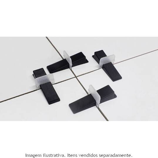 ESPAÇADOR PARA NIVELAMENTO DE PISO MOLDIMPLAS TRANSPARENTE (Pacote com 50 unidades) 1.0 MM