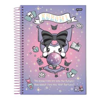 CADERNO UNIV CAPA DURA 10X1 160FLS - 77609-26 - KUROMI - UN - JANDAIA