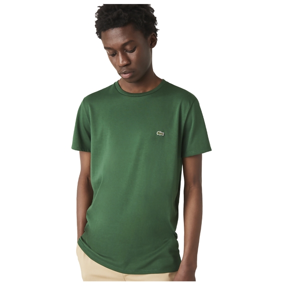 CAMISETA BÁSICA MASCULINA MANGA CURTA VERDE ESCURO LACOSTE